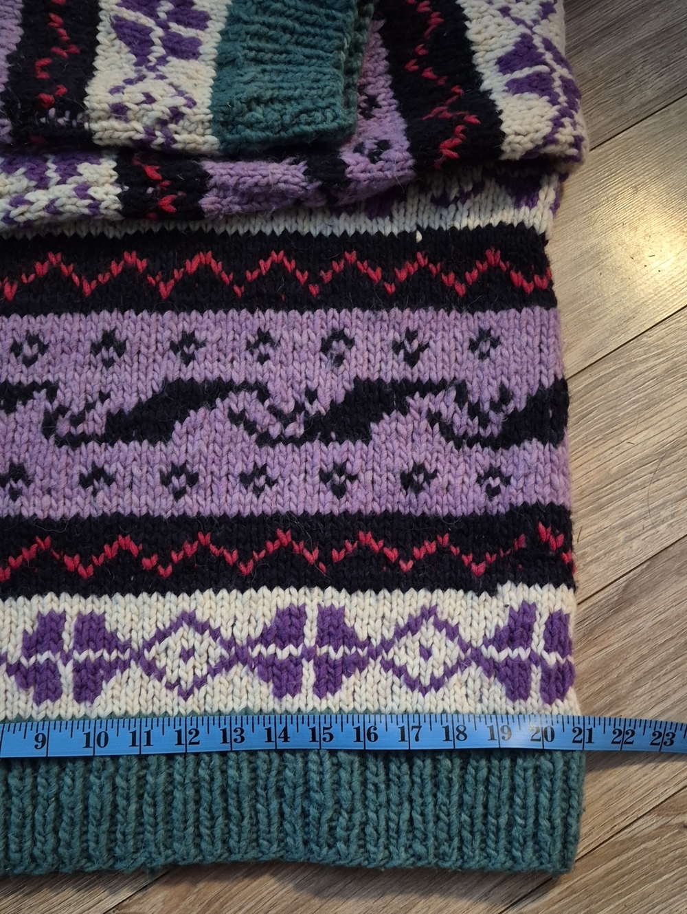 Vintage Size Medium / Large INCA Wear Thick Chunky Knit Wool Sweater Ecuador - Picture 7 of 10